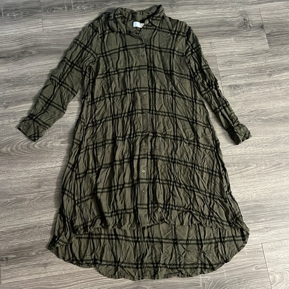 LAST CHANCE 7/31 green flannel dress - Picture 6 of 6